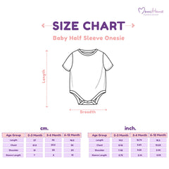 New Born Baby Organic Cotton Half Sleeves Onesie | New Born Baby Clothes | Baby Half Sleeve Cotton Sleepsuits | Peach, Heart, Pink | Pack of 3