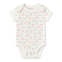 Organic Cotton Baby Half Sleeve Onesie | Galaxy & Little Hearts  | Pack of 2