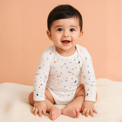 Organic Cotton Baby Full & Half Sleeve Onesie | Galaxy | Pack of 2