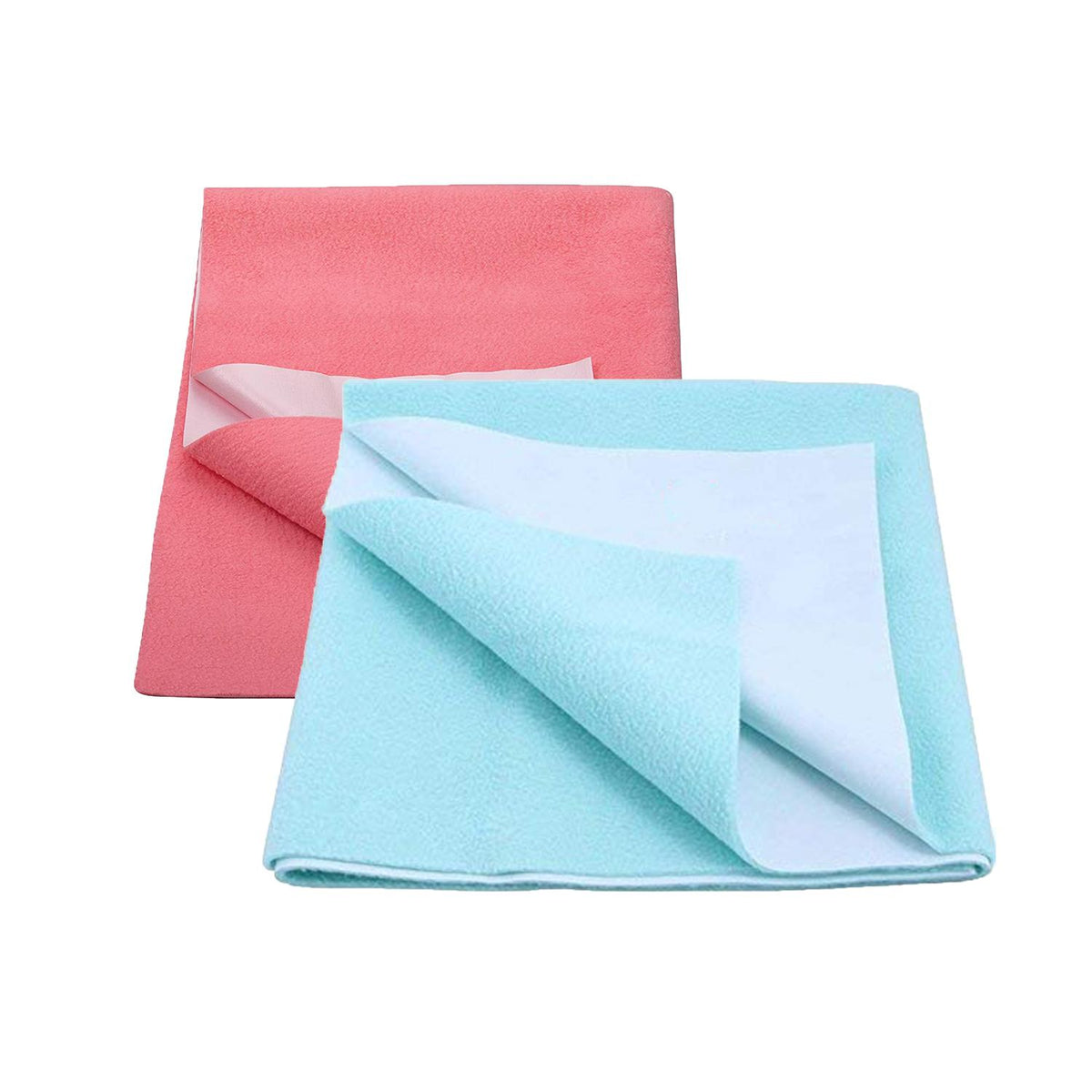 Baby Waterproof Protector Dry Sheet for new born - Medium- Pack of 2 ( 70x100 cm ) Pink and Blue