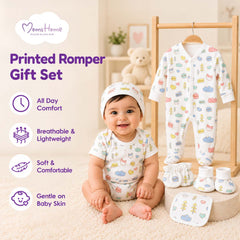 Baby Home Coming Outfit Set | Baby Shower Gift Hamper | Baby Essential Clothes Set | Joyworld | 0-3 Months | Pack of 7