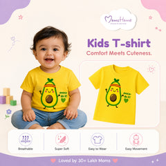 Organic Cotton Baby Half Sleeve T-Shirts for Boys & Girls | Printed Round Neck Summer Wear T-Shirt for Baby Boys & Girls | Comfortable Infant Baby Wear & Toddler Clothing | Pack of 1