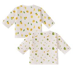 Muslin Front Open Kimono For New Born Baby | Pack of 2