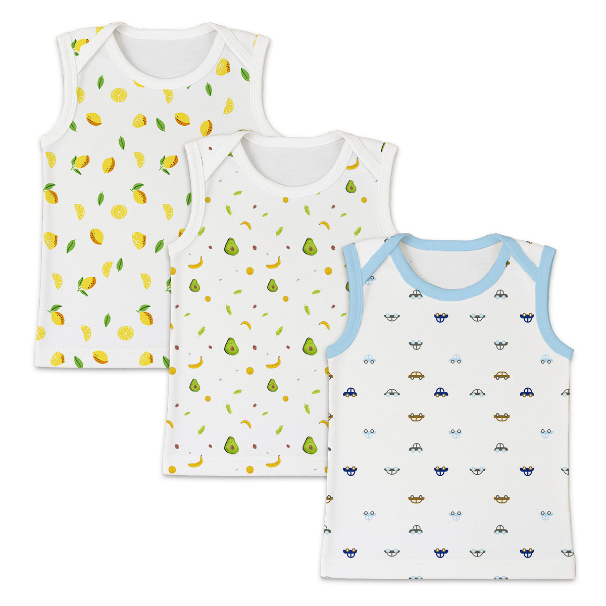 Baby Vest for Boys & Girls | Organic Cotton Baby Top For Newborns, Infants & Toddlers | Pack of 3