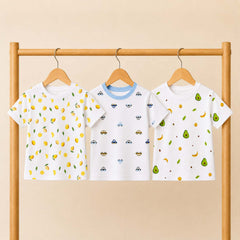 Organic Cotton Baby Half Sleeve T-Shirts for Boys & Girls | Printed Round Neck Summer Wear T-Shirt for Baby Boys & Girls | Comfortable Infant Baby Wear & Toddler Clothing | Pack of 2