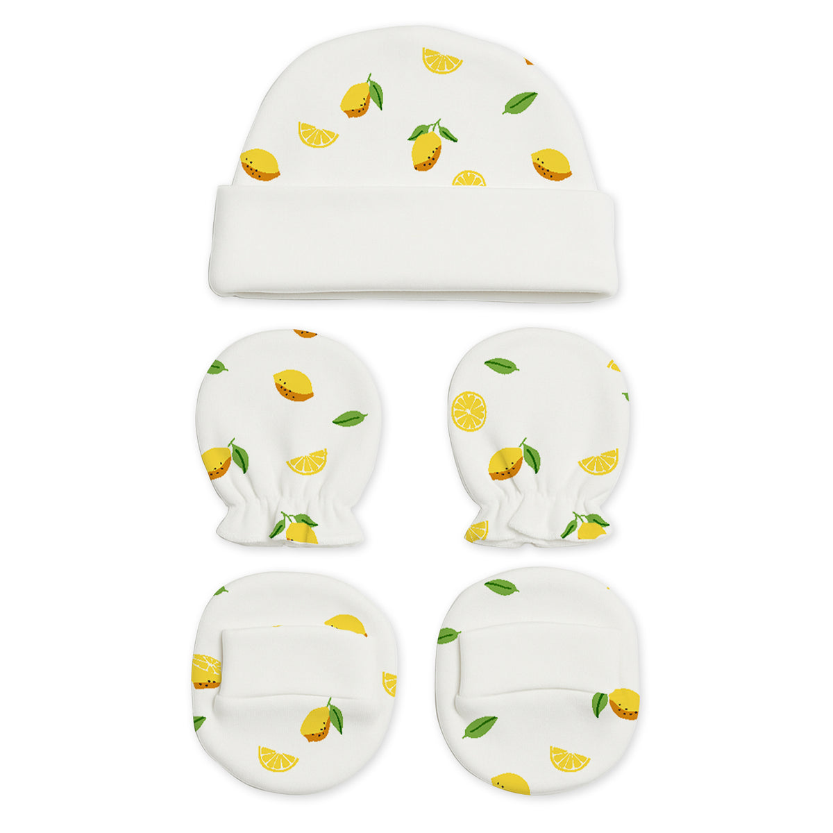 Designer Cap Mitten Bootie Set For New Born Baby | 0-3 Months | Pack of 1