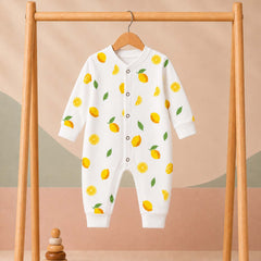 Kids Organic Cotton Full Body Romper | Lemon