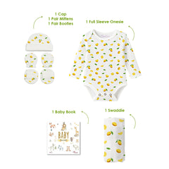 Newborn Baby Homecoming Gift Set | Newborn Essential Gift Hamper | Soft, Gentle & Thoughtful Newborn Gift | Pack of 6