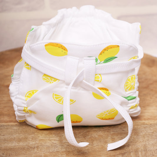 New Born Baby Organic Cotton Cushioned Nappy | Basic Langot For New Born Baby | Lemon | Pack of 1
