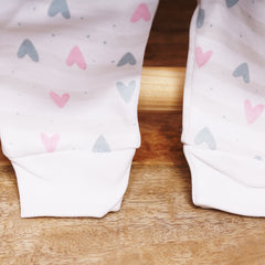 Organic Cotton New Born Baby Full Body Romper | New Born Baby Clothing | Little Hearts | 0-6 Months | Pack of 1