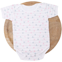 Organic Cotton Baby Half Sleeve Onesie | Little Hearts | Pack of 1