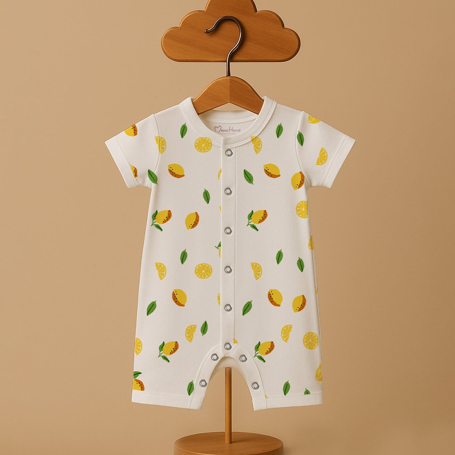 Organic Cotton New Born Baby Jumpsuit Baby Romper New Born Baby Clothing 3-12 Months Pack of Lemon 3-6 Months