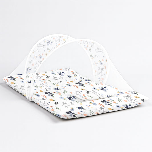 Organic Cotton Muslin Foldable Mosquito Net Bedding | 0-9 Months | Pack of 1