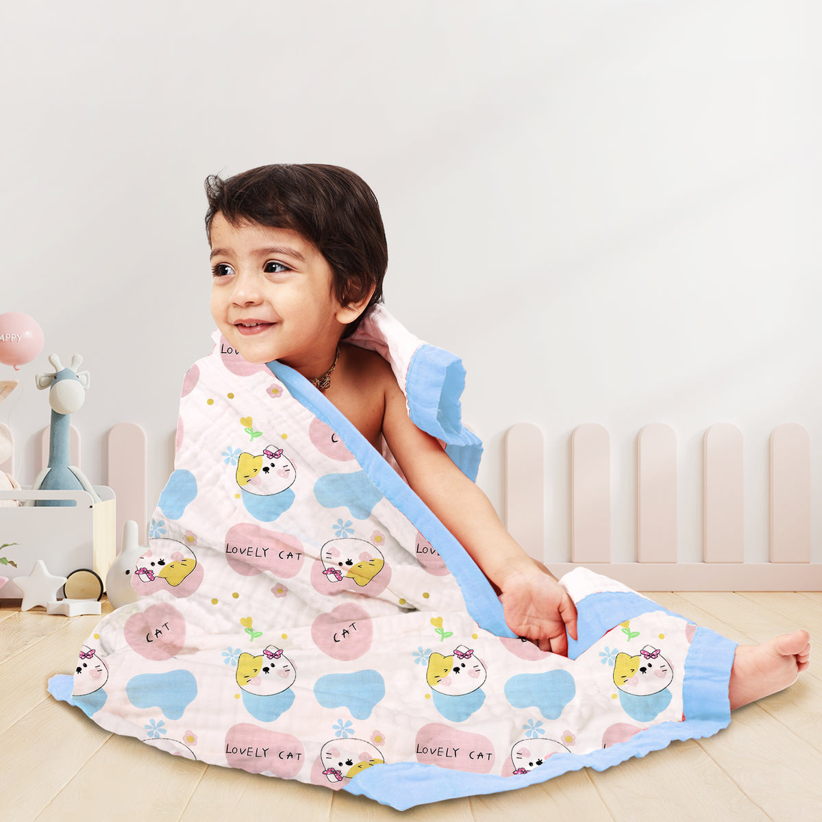Organic Cotton 6 Layer Muslin Blanket | Super Soft Cotton Kids Blanket | 140X200 CM | 5-15 Years | Pack of 1