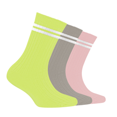 Bamboo Anti-Odour Ribbed Socks for Kids | Anti-Bacterial | Smell Free & Breathable | Hypoallergenic | Moisture-Wicking | Multicolor | Pack of 3