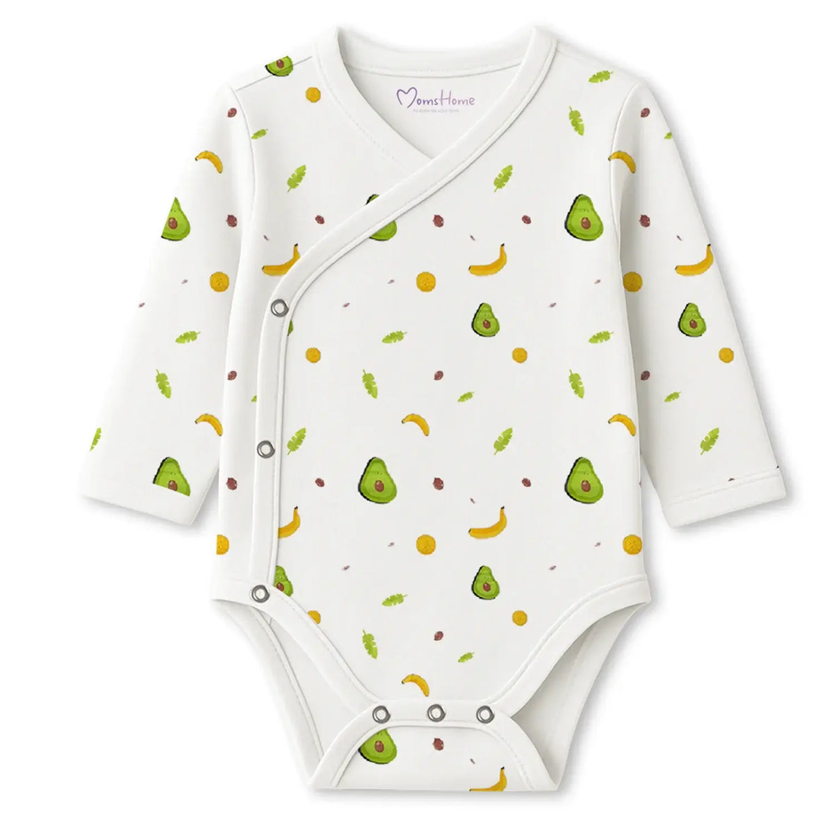 Organic Cotton Front Open Kimono Onesie for Premature Babies | Preemie Baby Clothing Set | Avocado | Pack of 1