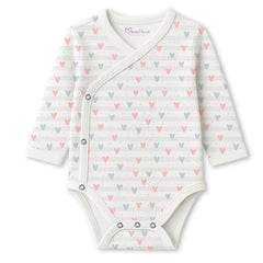 Organic Cotton Front Open Kimono Onesie For New Born Baby | Car, Galaxy & Little Hearts  | Pack of 3