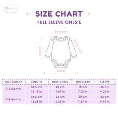 Organic Cotton New Born Baby Full Sleeve Onesie | Newborn Onesie | New Born Baby Dress | 0-12 Months | Pack of 1