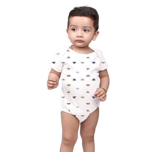 Organic Cotton Baby Half Sleeve Onesie | Car | Pack of 1