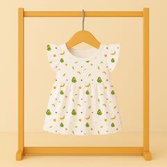 Organic Cotton Baby Girls Frock | Comfortable & Stylish Frock For Infant & Toddler Girls | Pack of 1