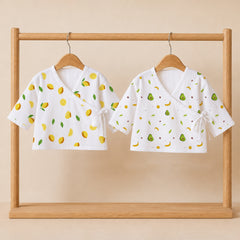 Muslin Front Open Kimono For New Born Baby | Pack of 2
