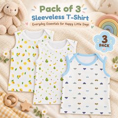 Baby Vest for Boys & Girls | Organic Cotton Baby Top For Newborns, Infants & Toddlers | Pack of 3