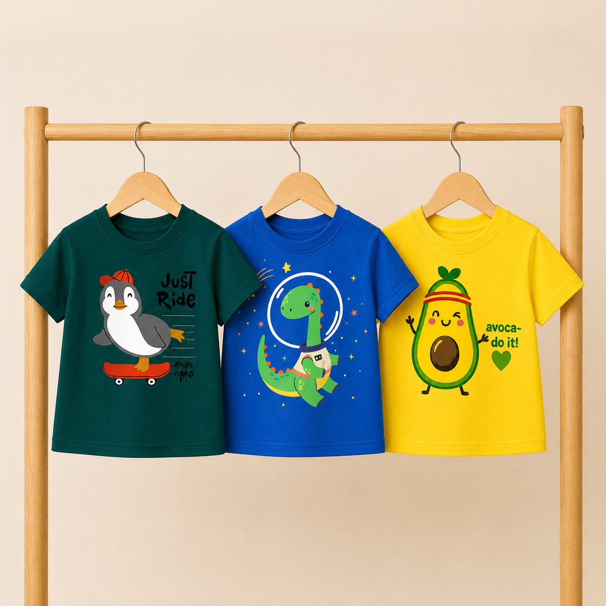 Organic Cotton Baby Half Sleeve T-Shirts for Boys & Girls | Printed Round Neck Summer Wear T-Shirt for Baby Boys & Girls | Comfortable Infant Baby Wear & Toddler Clothing | Pack of 2