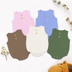Organic Cotton Onesie For New Born Baby | 0-3 Months & 3-6 Months | Pack of 6