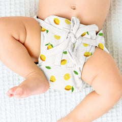 Printed Cushioned Nappies Combo | Organic Cotton Nappies For New Born Baby | 0-6 Months | Heart, Lemon, Bunny | Pack of 3
