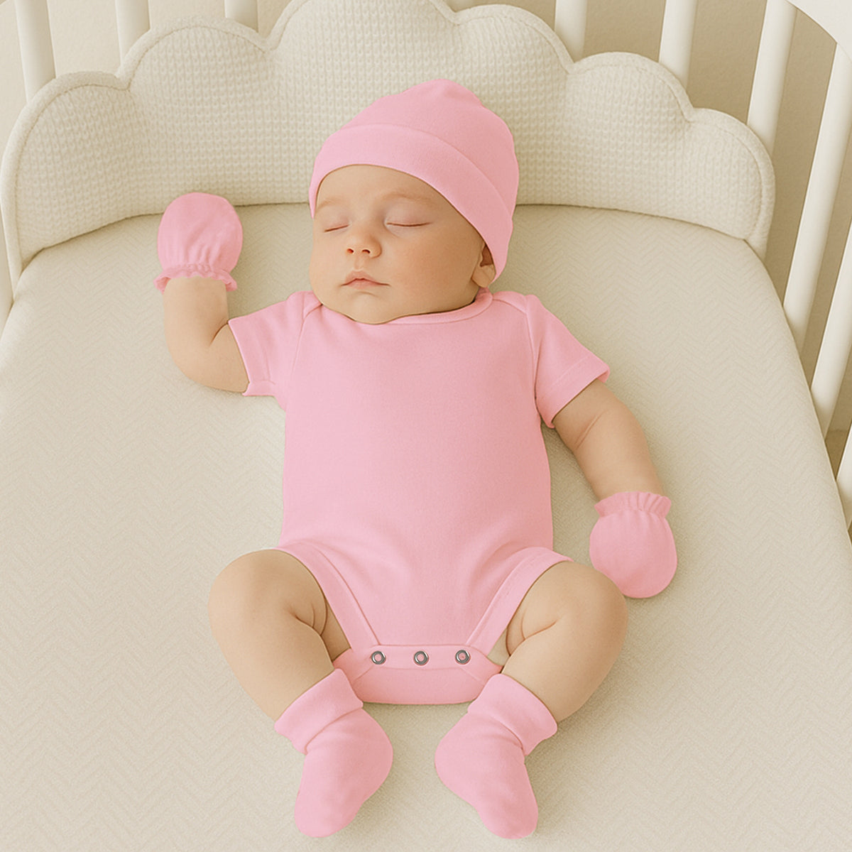 Organic Cotton Baby Onesies Gift Set | Pack Of 4 | Pink