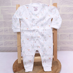 Organic Cotton New Born Baby Full Body Romper | New Born Baby Clothing | Bunny | 3-12 Months | Pack of 1