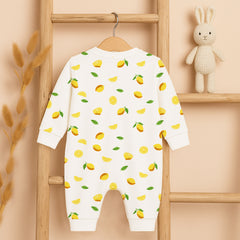 Kids Organic Cotton Full Body Romper | Lemon