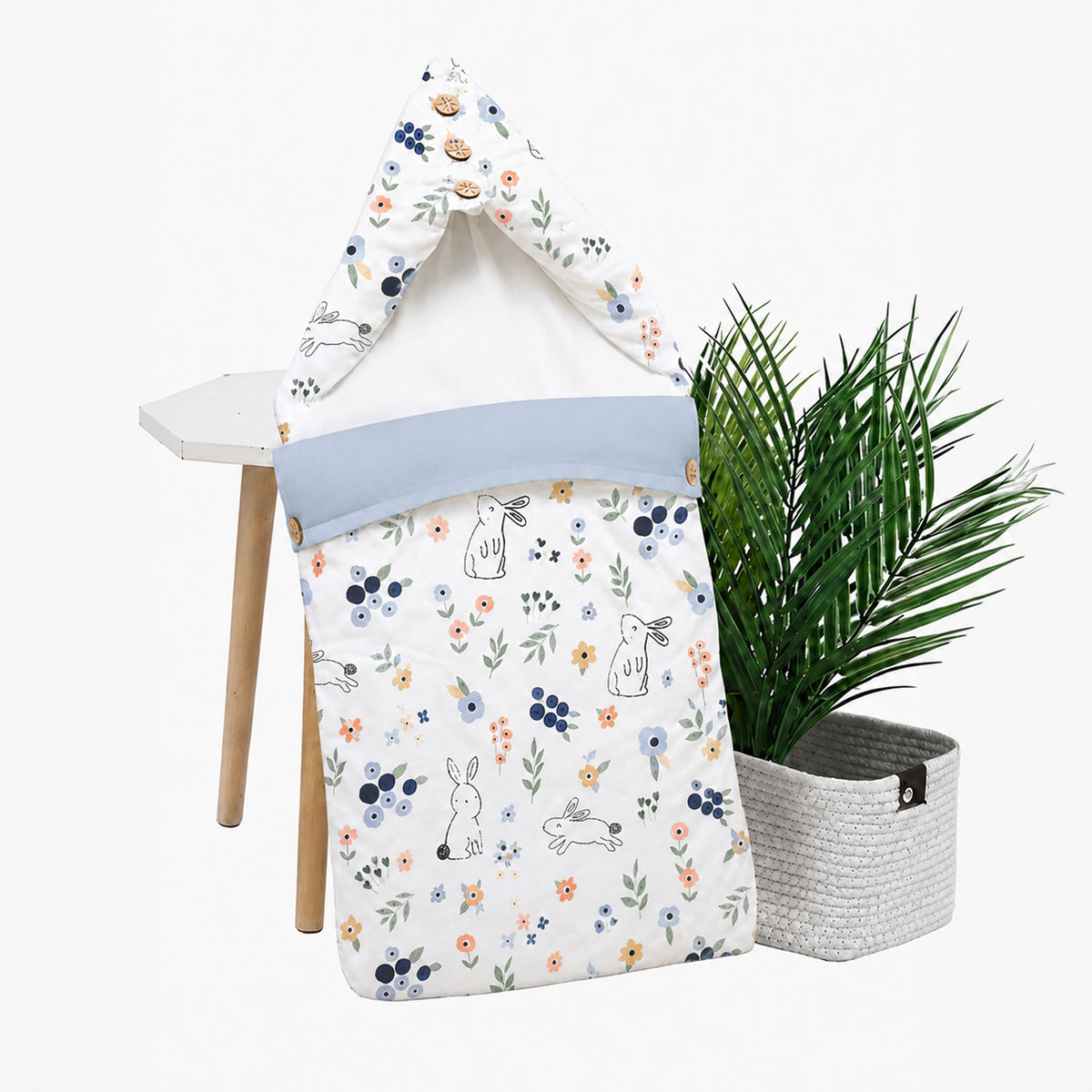 Baby Sleeping Bag And Carry Nest | Cotton Bedding Set For Infants And New Born Baby | Portable And Travel Friendly | 0-6 Months