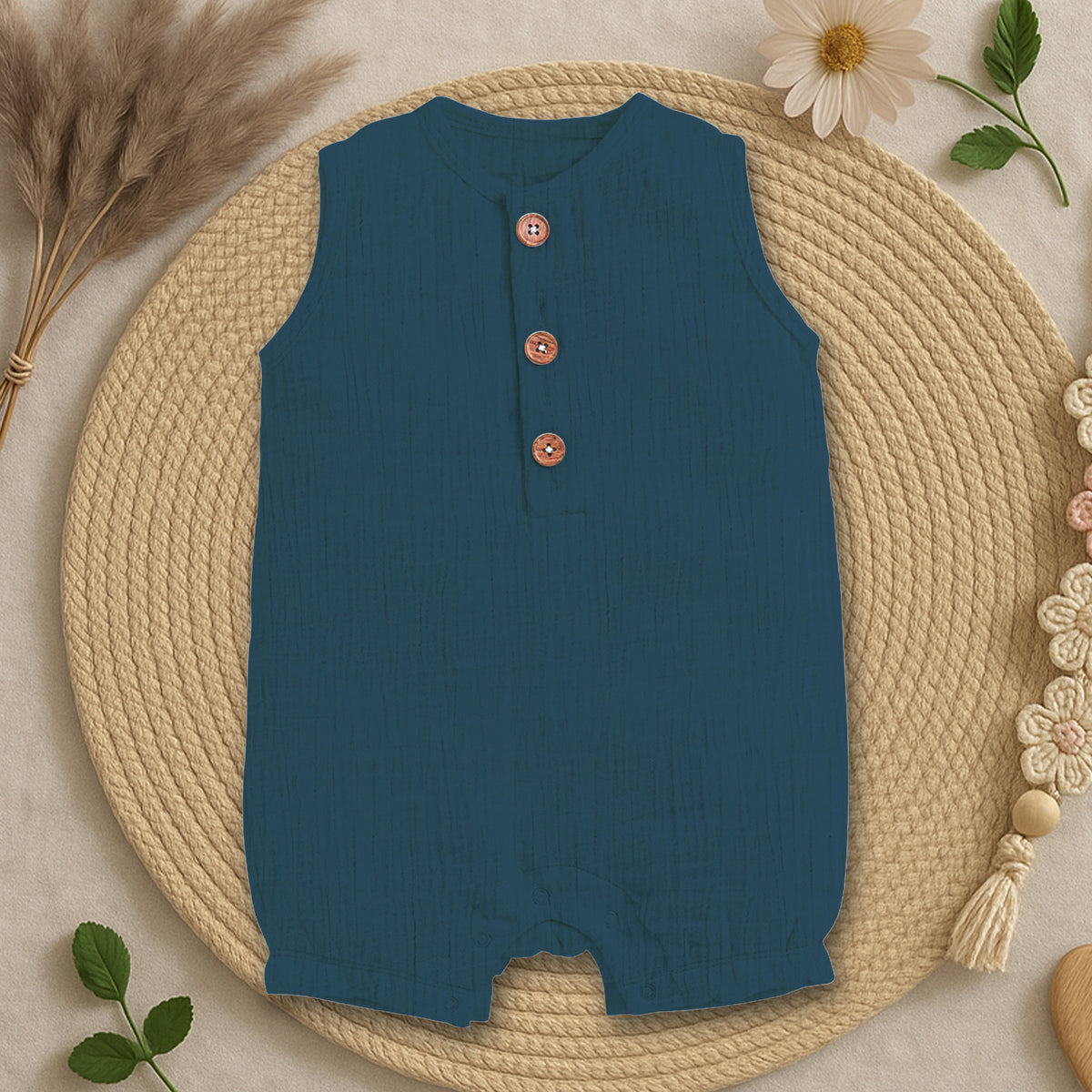 Baby Romper | Sleeveless Romper For New Born | Organic Cotton Super Soft Baby Sleepsuit | Pack of 1