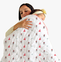 Baby Quilt - Snowman Print- 0-5 Years - 100*150* 5cms
