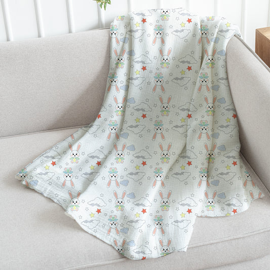 Baby Muslin Swaddle | 100x100 CM | Pack of 1 | Bunny