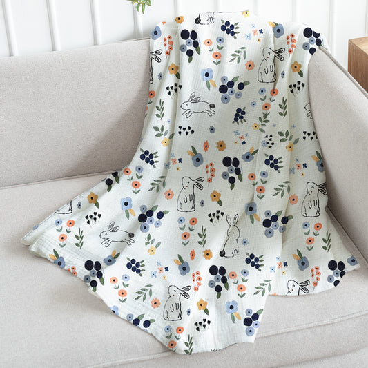 Baby Muslin Swaddle | 100x100 CM | Pack of 1 | Flower