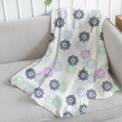 Baby Muslin Swaddle | 100x100 CM | Pack of 2 | Pink Mandala & Pink solid