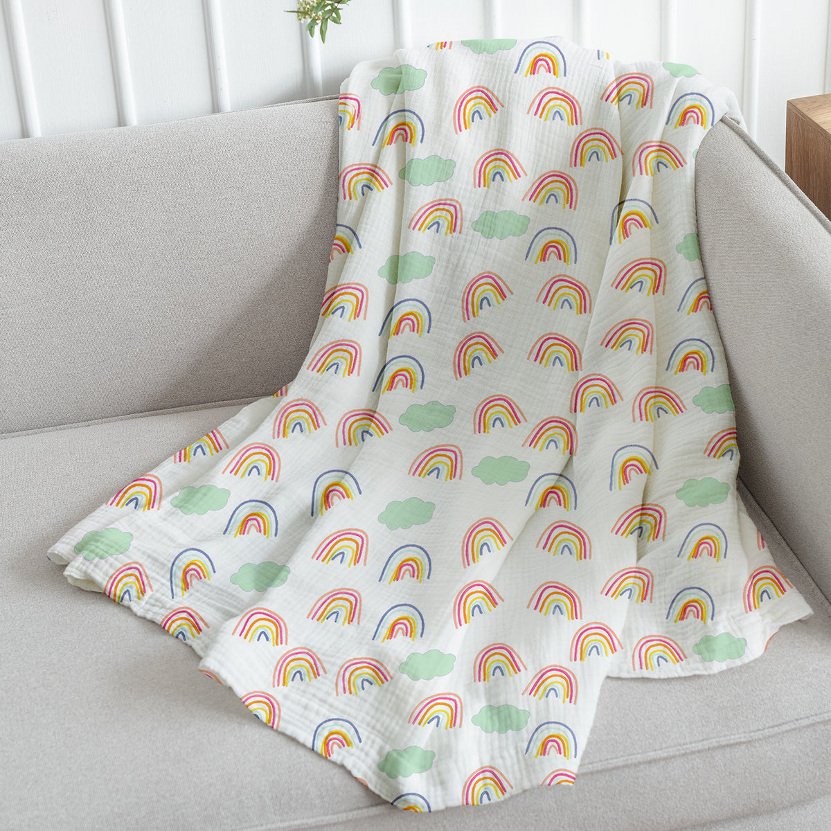 Baby Muslin Swaddle | 100x100 cm | Rainbow