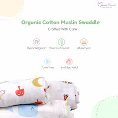 Baby Muslin Swaddle | 100x100 CM | Pack of 1 | Lemon