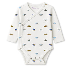 Organic Cotton Front Open Kimono Onesie For New Born Baby | 0-12 Months | Pack of 2