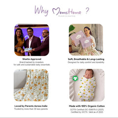 Organic Cotton Newborn Baby Clothing Set | Baby Shower Gift Hamper | 0-3 Months | Pack of 6