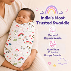 Baby Muslin Swaddle - 100x100 cm - Pack of 3