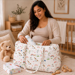 Baby Organic Cotton Diaper Carry Bag For Mothers | Unicorn