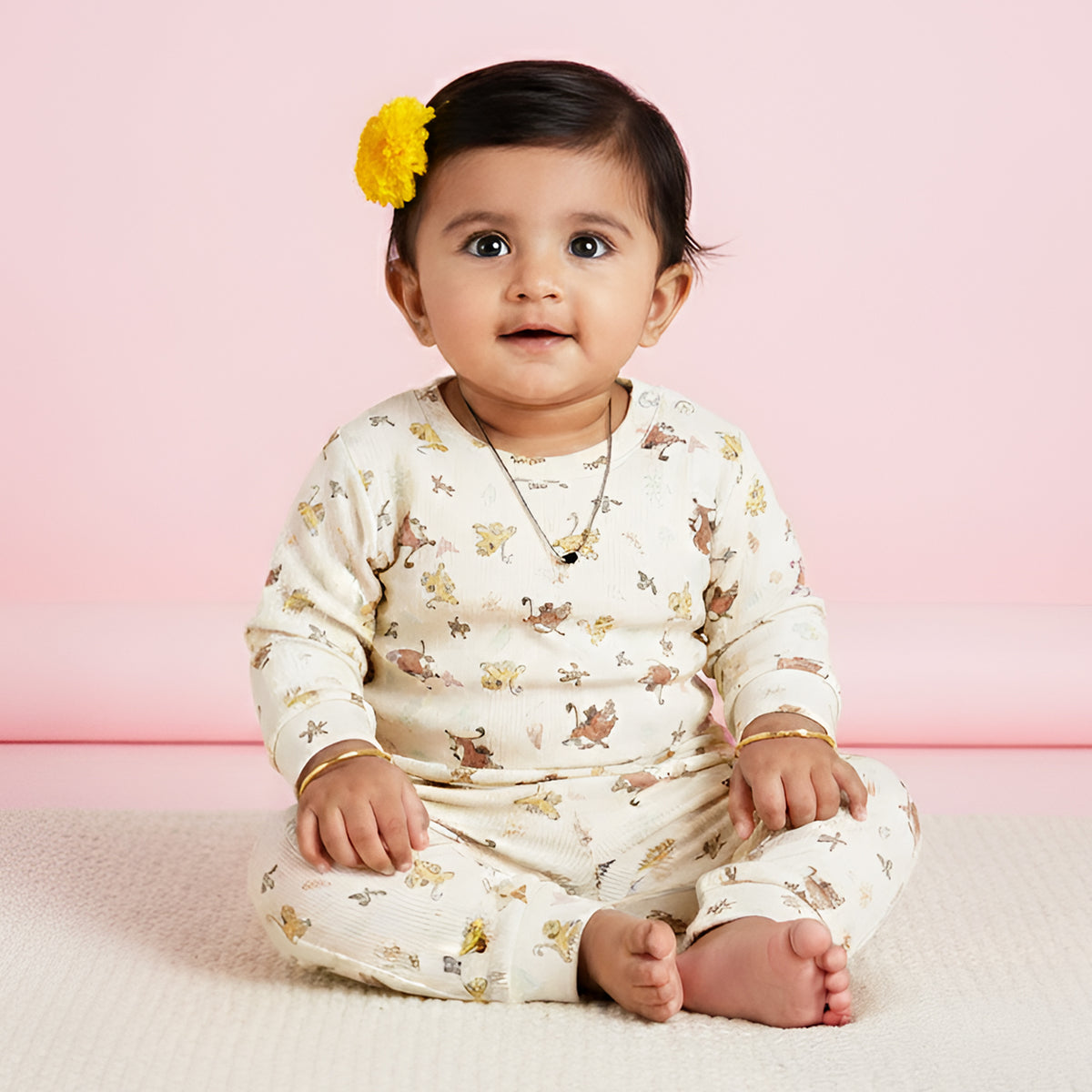 Winter Warm Full Sleeve Co-ord Sets For Baby | Soft & Breathable Organic Cotton Baby Outfit | Baby Dress | 1-3 Years | Set of 1