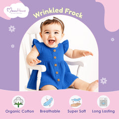 Organic Cotton Girls Frock | Comfortable & Stylish Ribbed Frock For Toddlers | Pack of 1