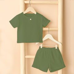 Organic Cotton Kids Co-Ord Set | T- Shirt & Short | Pack of 2