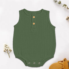 🎁 Baby Organic Cotton Onesie | Pack of 1 - Green / 0-3 Months