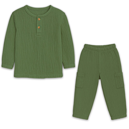 Shirt & Pant Co-ord Set for Kids | Elegant & Comfortable Summer Wear | Organic Cotton Clothing Set | Pack of 1