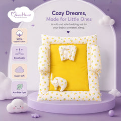 Hospital Kit for Newborn baby | Organic Cotton Gift Set | Lemon | 13 Items